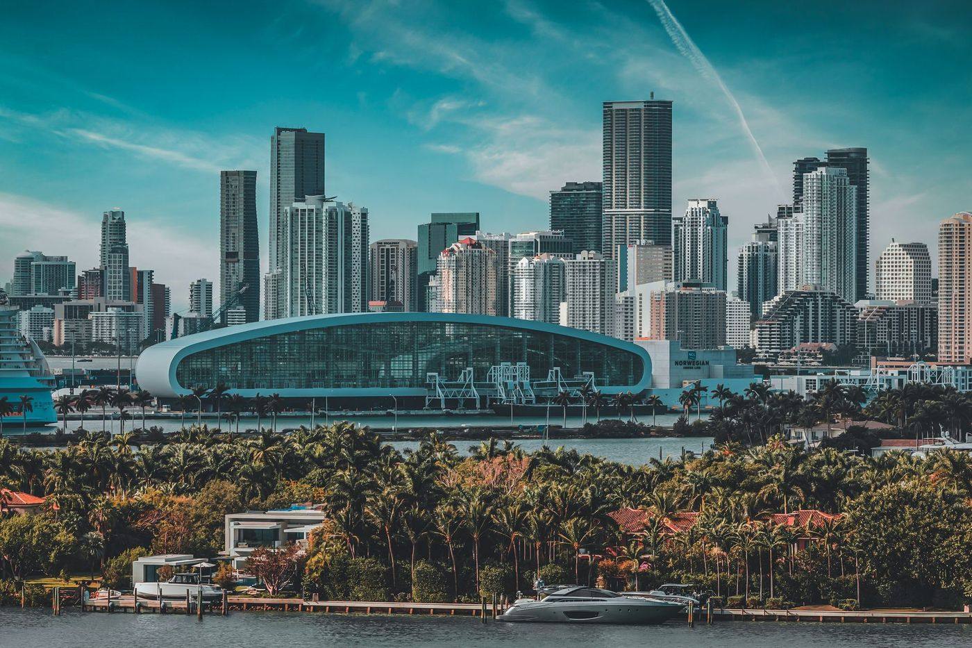 Miami skyline seen from South Florida
